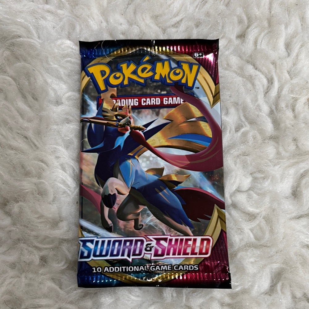 Pokemon Sword & Shield Trading Card Pack - Blue, Red, Gold